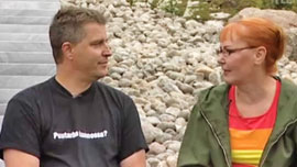 Henrik Bos ja Paula Ritanen-N&auml;rhi. Kuva: Puutarhaunelmia