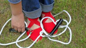 Kesäkuosiin naruhyppelyllä. Kuva: Marjo Lundvall, Yle