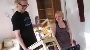 Vastamuuttaneet Titta Pelkonen ja Henri Nevala. Kuva: Emilia Cronvall.