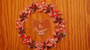 Jouluinen ovikranssi. Kuva: Aija Rouhiainen