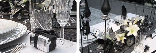 Musta-valkoinen kattaus