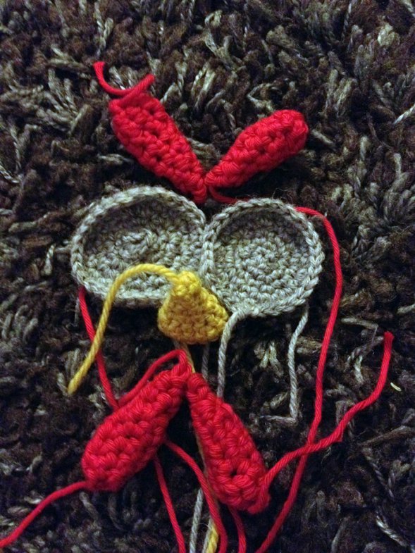 Virkattuja Angry birdsin -osia aseteltuna uudelleen