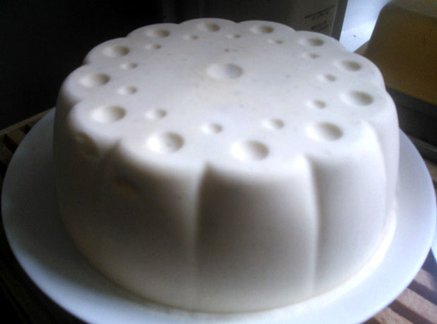 Saksanpähkinähunajasemifreddo. Kuva: Laitakaupungin kanat. Saksanpähkinähunajasemifreddo. Kuva: Laitakaupungin kanat.