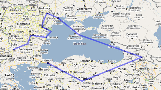 Sohvasurffaamalla dokumentaarinen reissu itään. Kuva: selkareppurankaiset.blogspot.com