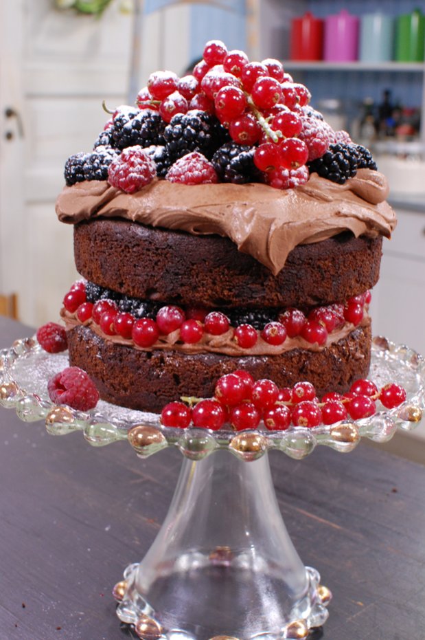 Linda Lomelinon suklaa-mascarponekakku Strömsössä. Kuva: Yle Linda Lomelinon suklaa-mascarponekakku Strömsössä. Kuva: Yle