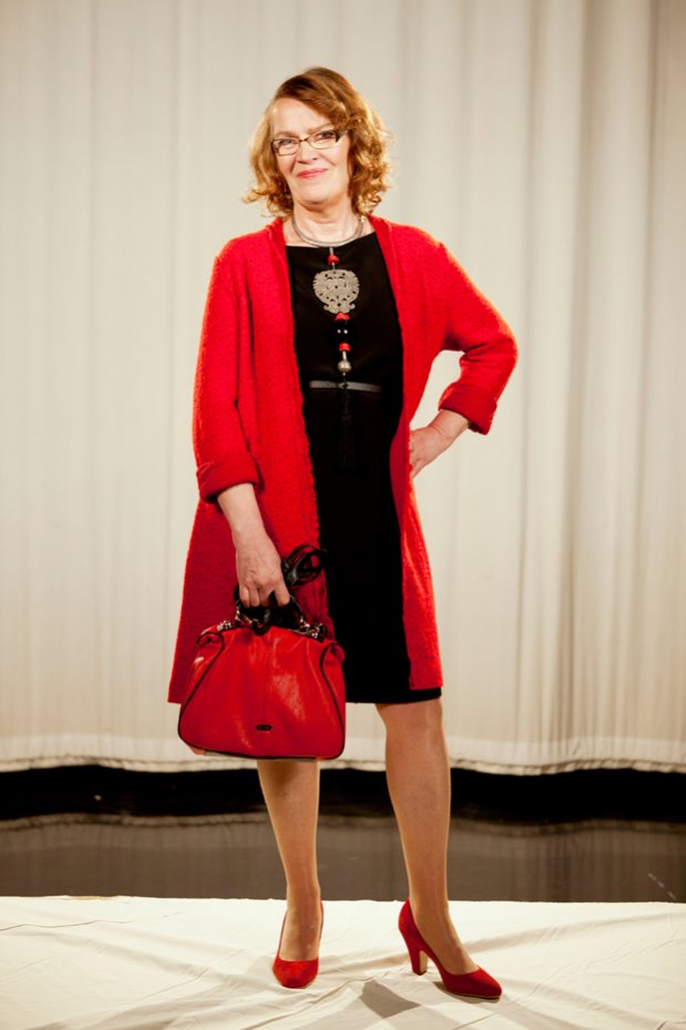 Puoli seitsemän -ohjelman muotiviikon 2012 stailauskilpailu. Terttu Kuutamo. Kuva: Heli Sorjonen Puoli seitsemän -ohjelman muotiviikon 2012 stailauskilpailu. Terttu Kuutamo. Kuva: Heli Sorjonen