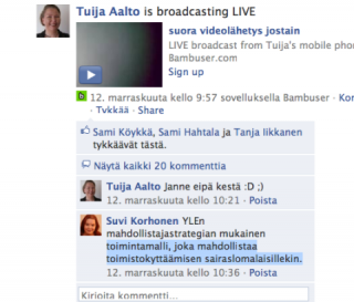 kuvakaappaus Facebookista