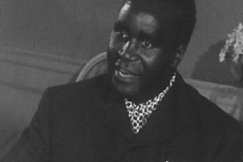 Kuva: Sambian presidentti Kenneth Kaunda Jyv�skyl�n kes�ss�. (1968) YLE kuvanauha.