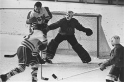 Kuva: J��kiekon MM-kisat 1965 Tampereella. Neuvostoliitto - DDR. (1965) Kalle Kultala. 