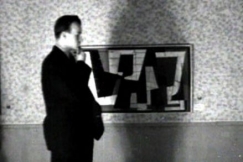 Kuva: Asiakas ranskalaisen nykytaiteen n�yttelyss�. (1952) YLE kuvanauha.