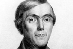 Kuva: Elias L�nnrot,
jonka kanssa Snellman
oli kirjeenvaihdossa.
Budkowskin lyijykyn�piirros, 1845