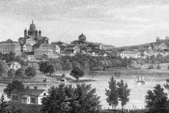 Kuva: Helsinki� 1845.
Magnus von Wrightin 
piirustus.