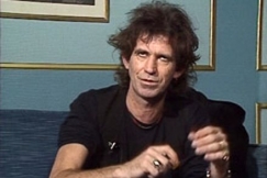 Kuva: Muusikko Keith Richards. (1988) YLE kuvanauha.