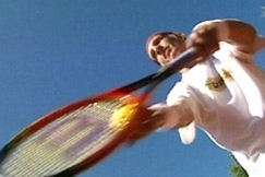 Kuva: Tennispelaaja Jarkko Nieminen. (2002) YLE kuvanauha.