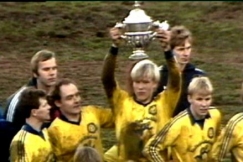 Kuva: HJK juhlii cupvoittoaan. (1981) YLE kuvanauha.