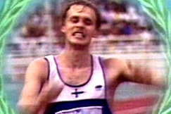 Kuva: Reima Salonen voittaa k�velyn EM-kultaa. (1982) YLE kuvanauha.