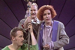 Kuva: Antti Virmavirta, Oiva Lohtander ja Kaija Pakarinen. YLE kuvanauha.