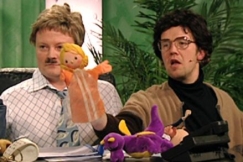 Kuva: Pankin sijoitusneuvojat L�piveto-sketsisarjassa. (2007) YLE kuvanauha.