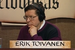 Kuva: Moninkertainen Suomen tietoviisas Erik Toivanen. YLE kuvanauha.