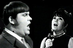 Kuva: Fredi ja Laila Kinnunen ohjelmassa Sinbad. (1968, 1969) YLE kuvanauha (kollaasi).