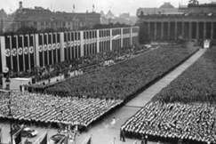 Kuva: Berliinin olympialaisten avajaiset. (1936) Suomen urheilumuseo.