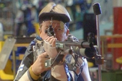 Kuva: Juha Hirvi harjoittelee. YLE kuvanauha.