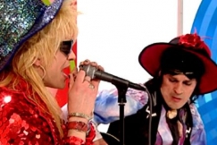 Kuva: Mike Monroe ja Andy McCoy. (2003) YLE kuvanauha.