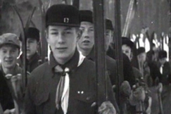 Kuva: Partiolaisten leiri talvella 1938. YLE kuvanuha.