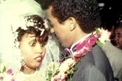 Kuva: Khadra Cali ja Sacid Axmed tanssivat h��valssia. YLE kuvanauha. 