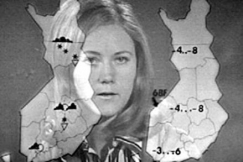 Bild: Monica Welling och v�derkarta, YLE 1972