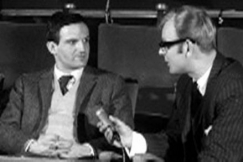 Kuva: Franois Truffaut ja Hannu Karpo (1964) YLE kuvanauha.