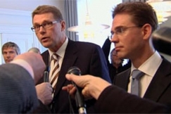 Kuva: Matti Vanhanen ja Jyrki Katainen. YLE kuvanauha. 