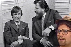 Kuva: Der Paavo ja �llit�llin Heikki Kinnunen ja Leo Lastum�ki. YLE kuvanauha.