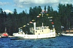 Kuva: H�yrylaivaregatta Imatralla 1984. YLE kuvanauha.