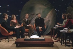 Kuva: Vasemmalta: Antti Nyl�n, Johanna Taskinen, Timo H�nnik�inen, Pasi Toiviainen, Raisa Rauhamaa ja Marketta Mattila. YLE kuvanauha.