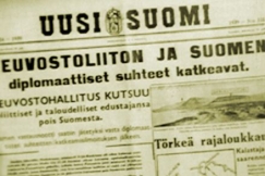 Kuva: Uuden Suomen etusivu talvisodan alkamisp�iv�n� (1939). YLE kuvanauha.