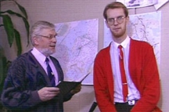 Bild: Kurre �sterberg och meteorolog Kenneth Holmlund, Yle bildband 