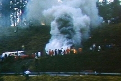 Kuva: Helikopterionnettomuus Ahvenistolla (1984). YLE kuvanauha.