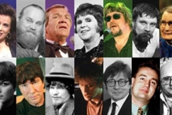 Kuva: Yl�riviss�: Kaija Koo (2004), YLE kuvanauha. G�sta Sundqvist (1993), YLE/Seppo Sarkkinen. Eino Gr�n (2003), YLE/Seppo Sarkkinen. Kylli Koski (1965), YLE/H�kan Sandblom. Hector (2001), YLE/Seppo Sarkkinen. Jukka Virtanen (1975), YLE/Leif �ster. Helvi H�m�l�inen (1995), YLE/Ari-Pekka Ker�nen. 
Alariviss�: Kaisa Korhonen (1967), YLE/H�kan Sandblom. Jyrki H�m�l�inen (2002), YLE/Seppo Sarkkinen. M. A. Numminen (1969), YLE kuvanauha. Martti Syrj� (1989), YLE/Seppo Sarkkinen. Markku Veijalainen (1991), YLE/Kalevi Rytk�l�. Timo Koivusalo (2000), YLE/Arja Lento. Juice Leskinen (1989), YLE/Arja Lento.