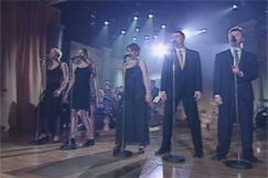 Kuva: Ultra Bra Emma-gaalassa 1997. YLE kuvanauha.