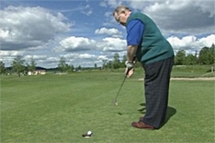 Kuva: Presidentti Ahtisaaren onnistunut putti. YLE kuvanauha.