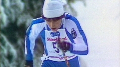 Kuva: Hilkka Riihivuori Oslon MM-laduilla 1982. Kuva: YLE kuvanauha