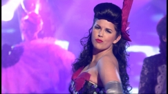 Kuva: P�ivi Kankaro Euroviisujen alkukarsinnoissa 2010 (YLE Kuvanauha)