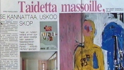 Kuva: Lehtiartikkeli Ars 83:n sponsoroinnista. Kuva: YLE kuvanauha