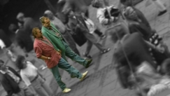 Kuva: Markus Kajo ja Hannu Lumivuori Saksassa (YLE Kuvanauha 1994)