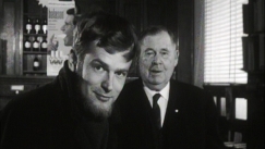 Kuva: Toimittaja Yrj� L�nsipuro ja  apteekkari Jakob Bagd (1966) Yle kuvanauha