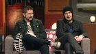 Happoradion Aki Tykki ja Markku DeFrost Suorana: Kortesmäki -showssa 10.3.2014 (kuva: Yle)
