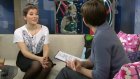 Pernilla Karlsson Ylen Aamu-TV:n haastattelussa (kuva: Yle kuvanauha)