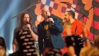Zarkus, Toni ja Timo superkeikalla (kuva: Yle/ Jukka Lintinen)