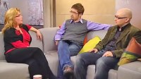 YLE TV1 Aamu-tv. Nina Mikkonen, Ari Hursti ja Jarkko Tontti. Kuva: YLE Areena